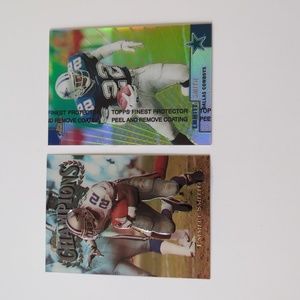 Emmitt Smith Dallas Cowboys card lot 1997 Finest Champion 1999 Finest Refractor